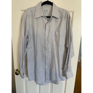 Vtg Joseph & Feiss All Cotton 16 32/33 Polo LongSleeve ButtonDownMade in Korea